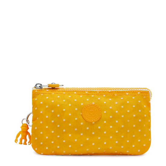 Kipling Creativity Large Printed Pouch Tassen Geel | BE 2098YX